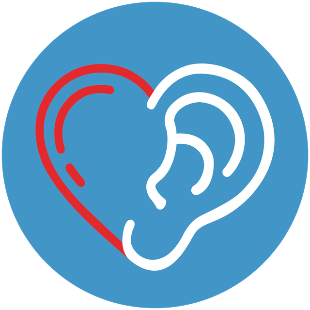 Talk2Us — a heart and an ear, symbolising care and listening